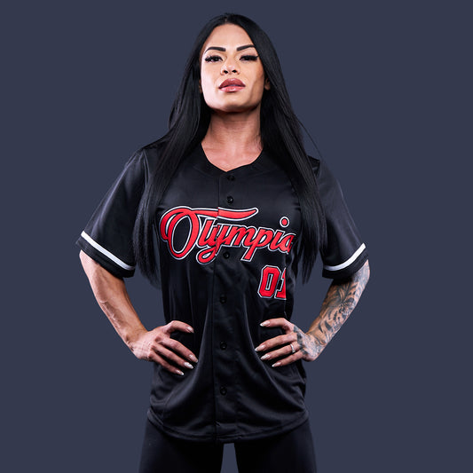 Olympia Women's OS Baseball Jersey Black