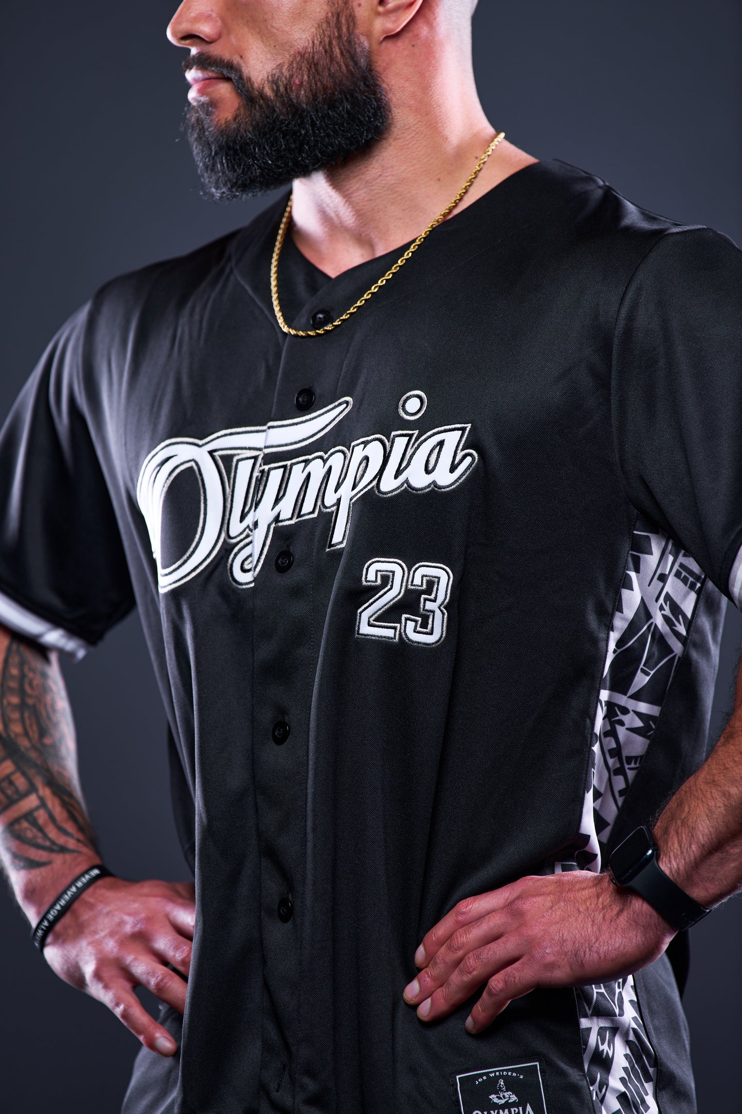 Olympia Baseball Jersey Black