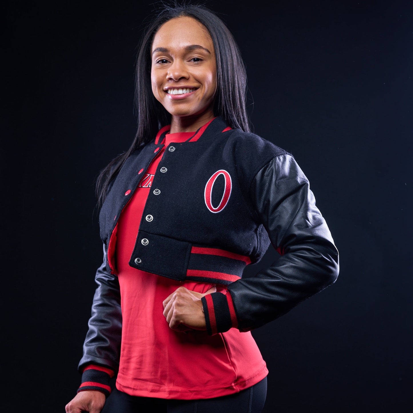 Olympia Varsity Women's Jacket Black