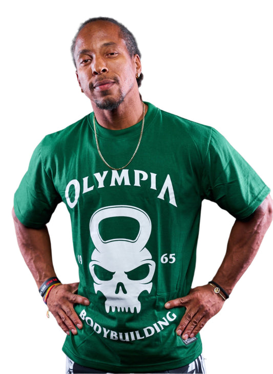 Olympia Premium Green Skull OS Tee