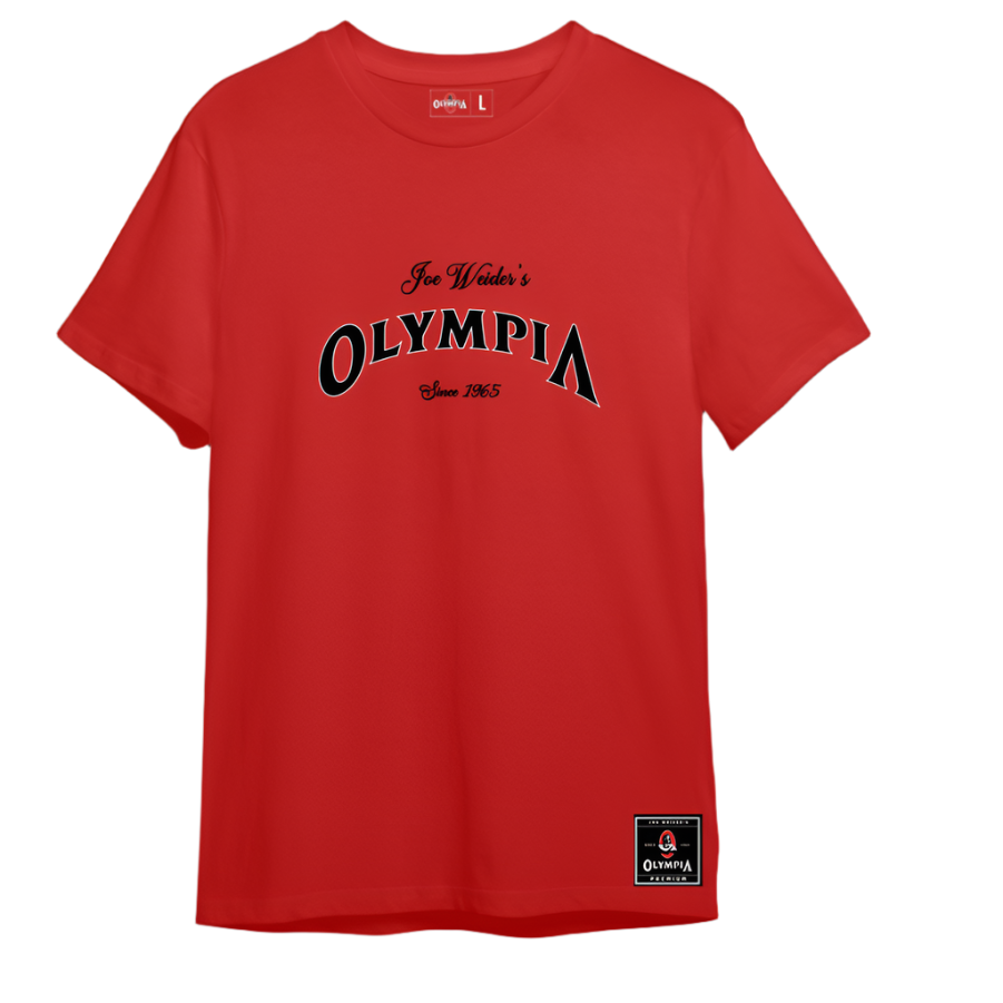 Olympia Classic Joe Weider Back Side in Black Red Tee