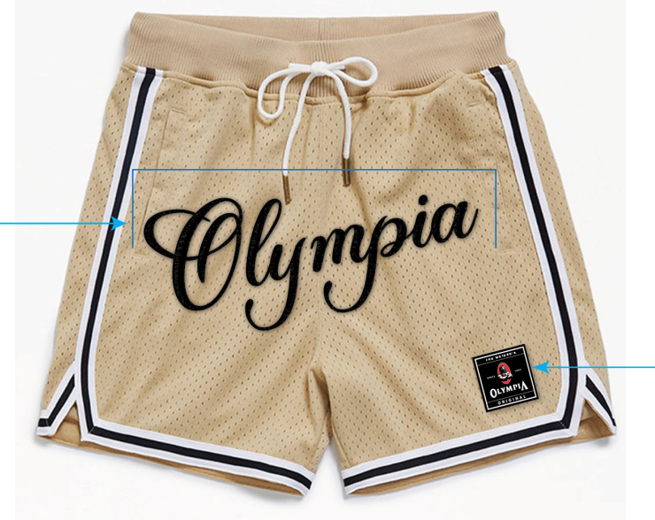 Olympia Script Graphics BB Short Tan