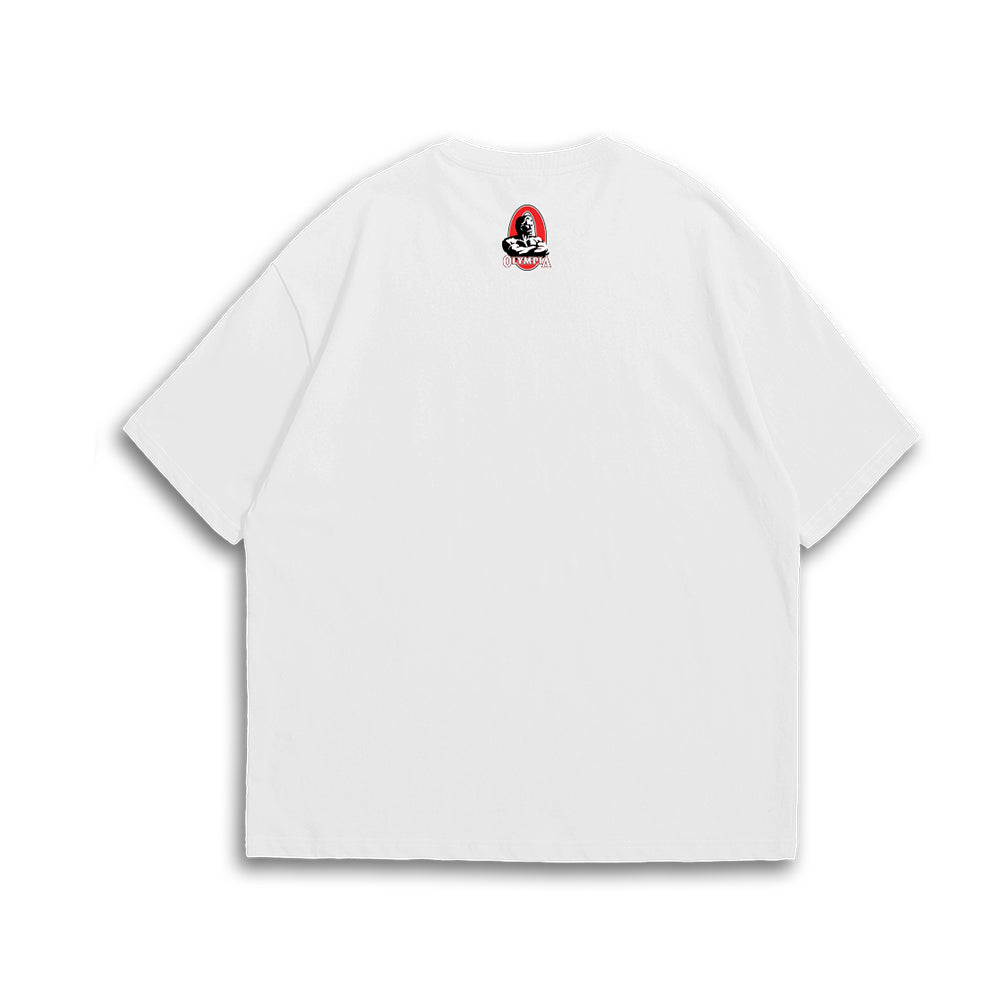 Olympia Premium Vertical White OS Tee