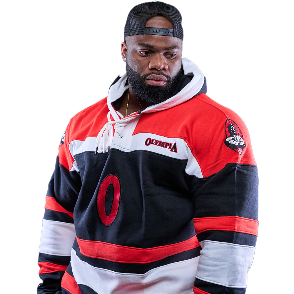 Olympia Vintage Hockey Sweater Red/Black