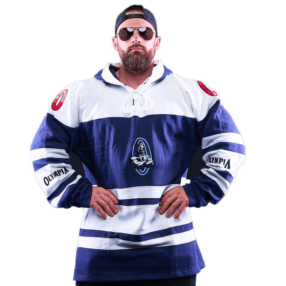 Olympia Vintage Hockey Sweater Blue/White