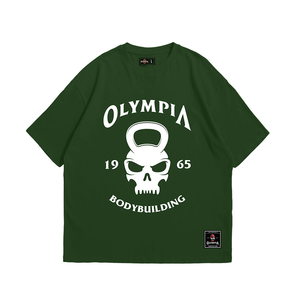 Olympia Premium Green Skull OS Tee