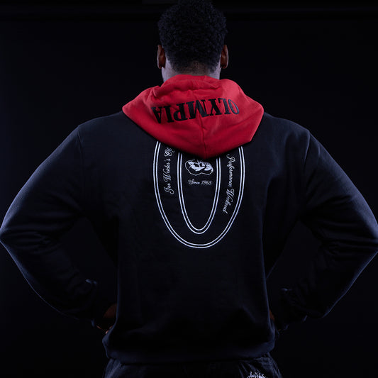 Olympia Black w/Red Hood Full Zip