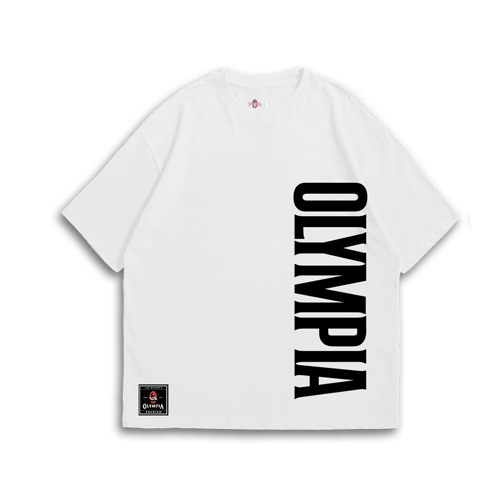 Olympia Premium Vertical White OS Tee