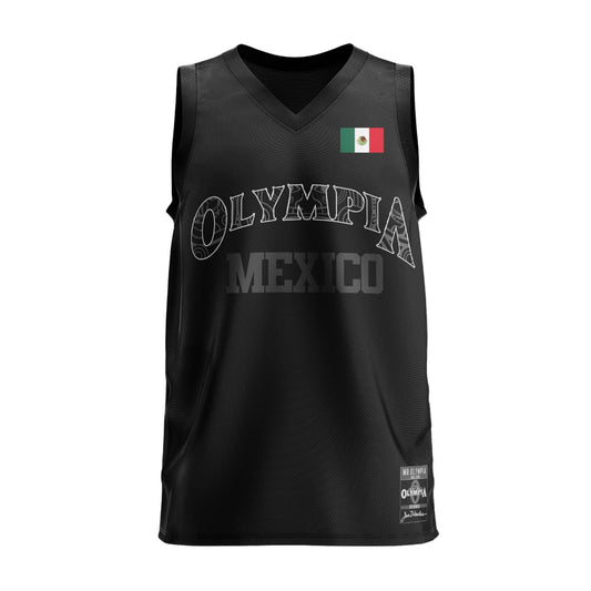 Olympia Basketball Jersey Black Mexico Design