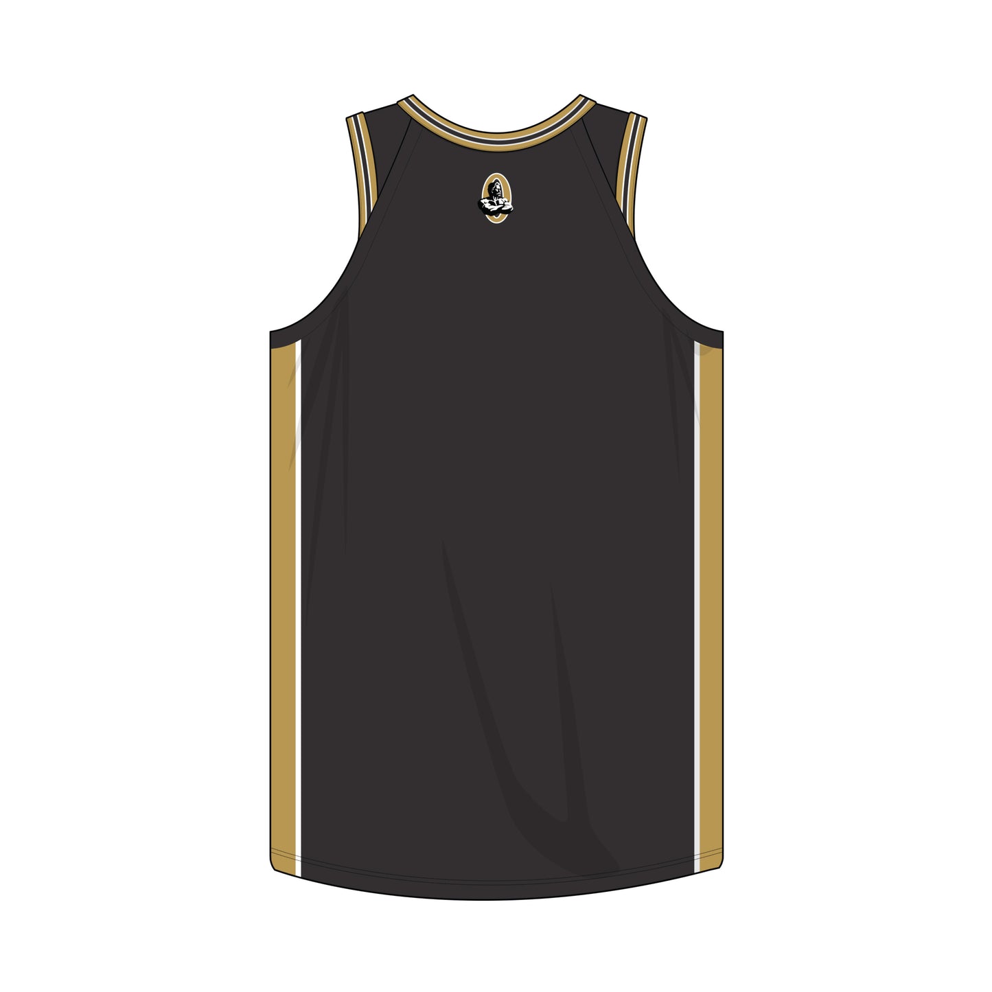 Olympia Basketball Jersey Black & Gold w/ Arched Logo