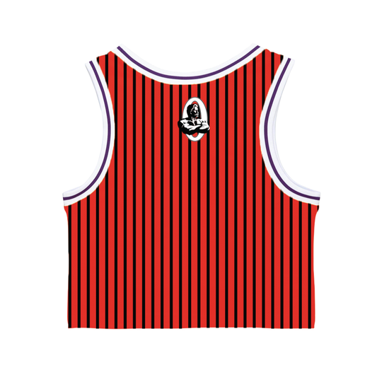 Olympia Crop Basketball Jersey Light Red